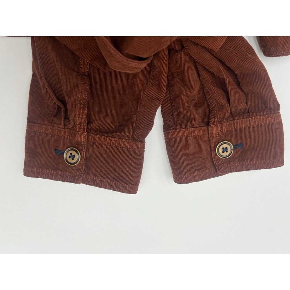 Anthropology Pilcro Burnt Orange Corduroy Duster Small Oversized Boho Lagenlook - Picture 13 of 13